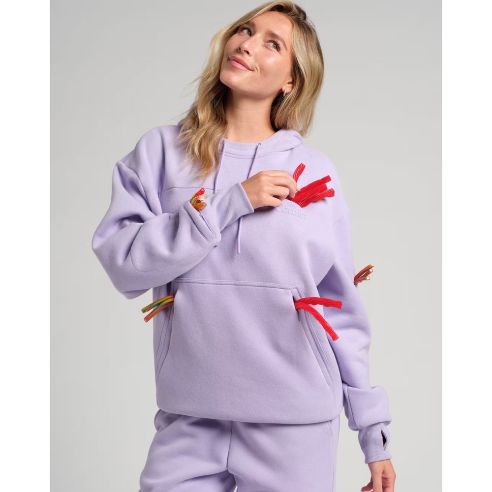 Comfrt Snak Hoodie Lavender Purple Oversized Multi-Pocket Sweatshirt CT087 M